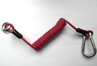 5,0 Millimeter rote Werkzeug-Abzugsleinen-Kabel mit Schwenker-rostfreien Blockierungshaken