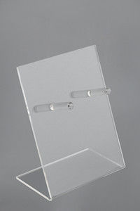 Transparente Tischplatte-Acrylzeichen-Halter, klare Plastikzeichenhalter