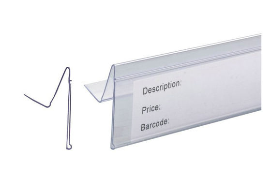 Plastik-Einzelhandels-Produkt-Preisschild PVCs kundenspezifisches Farb/klarer Plastikaufkleber-Halter/Streifen-Aufkleber-Halter 31240