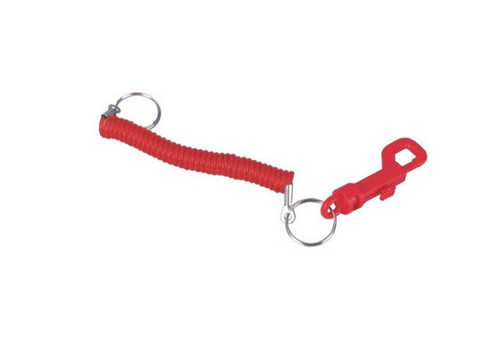 Dekoratives Rot pp. und PVC förderndes Keychains mit gewundener Schnur 30584