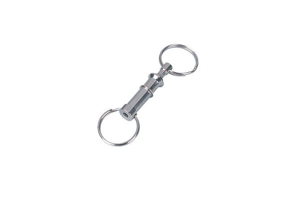 Doppelter Zug, drücken getrennt Schlüsselring, Stahldraht förderndes Keychains 30598