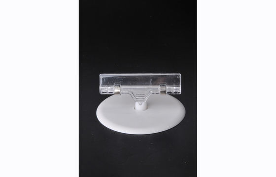 Transparentes PS-Plastik-Preis-Halter-Klipp, POP-Klipp mit Rundfuß 15*9cm