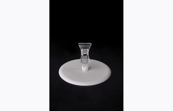 Transparentes PS-Plastik-Preis-Halter-Klipp, POP-Klipp mit Rundfuß 15*9cm