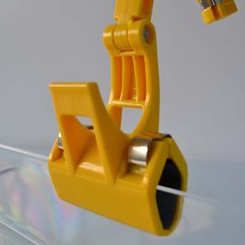 Gelber Supermarkt-Plastikwerbungs-Preis-Halter-Klipp, ABS doppelte Seiten