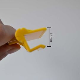 Gelber Supermarkt-Plastikwerbungs-Preis-Halter-Klipp, ABS doppelte Seiten