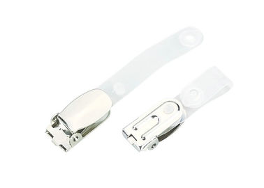 Hängende Identifikations-Spitzenkarte des silbernen Metallleichten schlages, Namensschild Halter-Klipp für Schule und Büro 30286