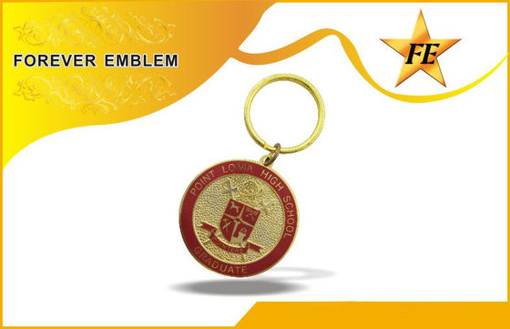 Weiches Email-/Cloisonne-Metall förderndes Keychains mit Spalten-Ring und Ketten