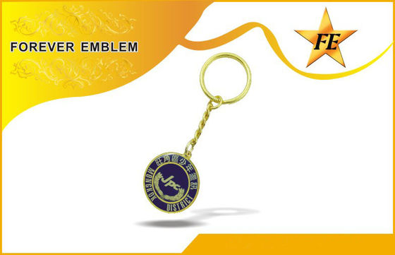 Farbenreiches Druckbronze-Kupfer rundes förderndes Keychains für Mannschaftswettbewerbe