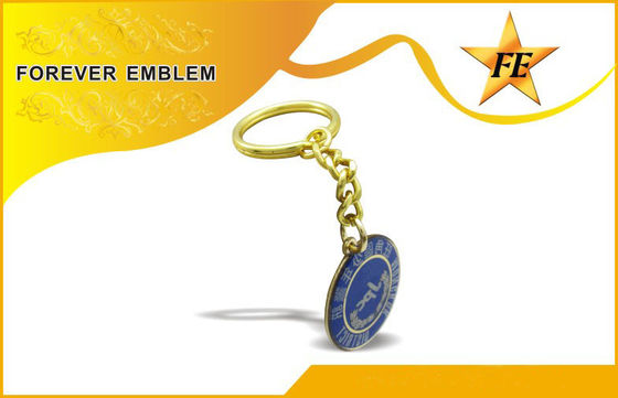 Farbenreiches Druckbronze-Kupfer rundes förderndes Keychains für Mannschaftswettbewerbe