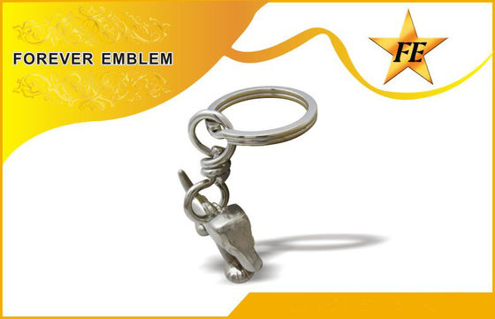 Bronze-/des Kupfers 3D Metall förderndes Keychains mit Spalten-Ring + Sprungs-Ring
