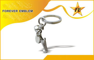 Rostfreies Eisen, Aluminium-3D Metall förderndes Keychains mit antikem Überzug-Ende