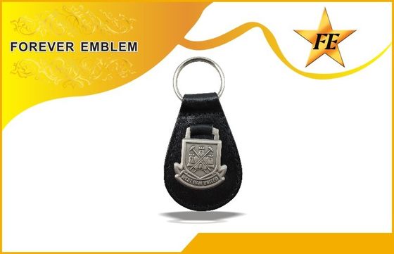 Echt, PU, PVC ledernes förderndes Keychains mit kundenspezifischem Metalllogo