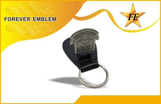 Echt, PU, PVC ledernes förderndes Keychains mit kundenspezifischem Metalllogo