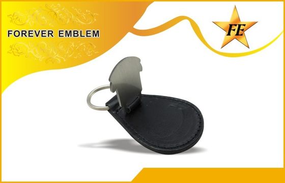 Echt, PU, PVC ledernes förderndes Keychains mit kundenspezifischem Metalllogo