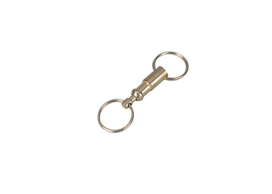Messingstoß- und Zugauseinander doppelter Schlüsselring, förderndes Stahlkeychains 30596