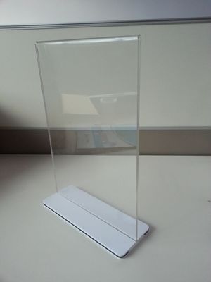 Restaurant-klare Acrylzeichen-Halter-Menü-Stand-Plexiglas-Aufkleber-Halter
