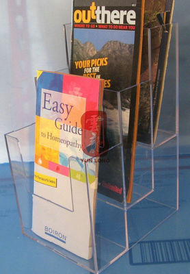 3 Reihen-klare Broschüren-Präsentationsständer, Wand-Berg-Zeitschriftenständer