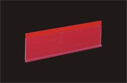 25mm roter Plastikdaten-Halter für Regale, PVC-Ladenregal-Preis-Halter