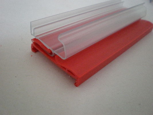 Transparenter verdrängter Plastikformsupermarkt/-speicher PVC-Datenstreifen