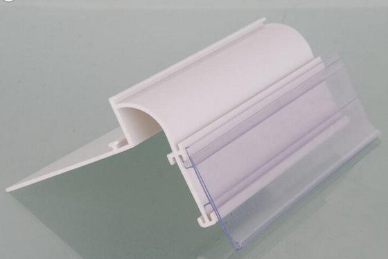 Transparenter verdrängter Plastikformsupermarkt/-speicher PVC-Datenstreifen