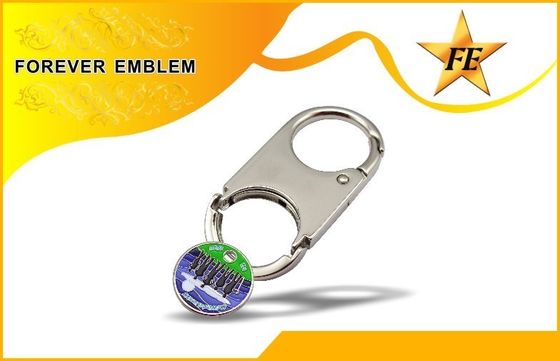 Supermarkt-Laufkatzen-Münzen-Schlüsselring und Münzen-Halter Keychain mit kundenspezifischem LOGO