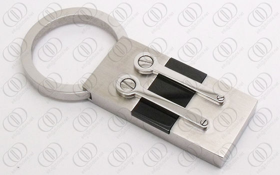 Schrauben-Edelstahl Keychain PVD IPschwarzes und -silber glänzend
