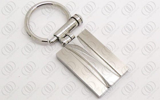 Polierton-Edelstahl Keychain-Halter mit Schrauben-Struktur, engravable keychains