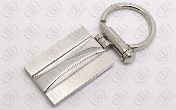 Polierton-Edelstahl Keychain-Halter mit Schrauben-Struktur, engravable keychains