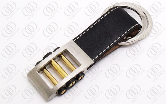 Moderner Lederband-Edelstahl Keychain