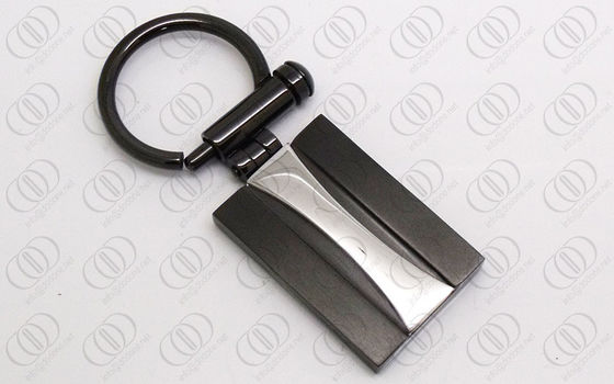 Volles Schwarzes überzogener Edelstahl kühler stilvoller glänzender silberner Akzent Keychains