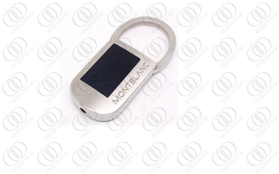 Schwarzer Kohlenstoff-Faser-Edelstahl Keychain im Bürsten-Ende, einziehbarer Schlüsselhalter