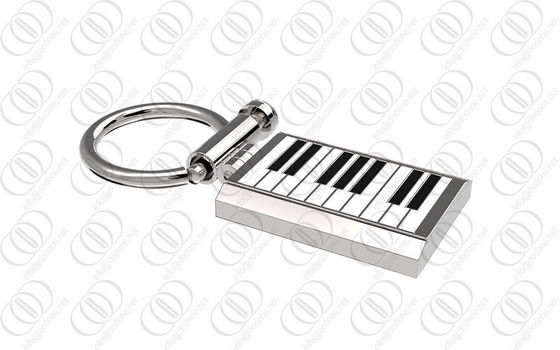 Edelstahl 316L Keychain-Schlüssel-Halter mit Klavier-Tastatur-Entwurf