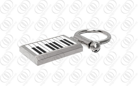 Edelstahl 316L Keychain-Schlüssel-Halter mit Klavier-Tastatur-Entwurf