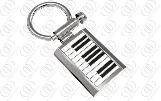 Edelstahl 316L Keychain-Schlüssel-Halter mit Klavier-Tastatur-Entwurf