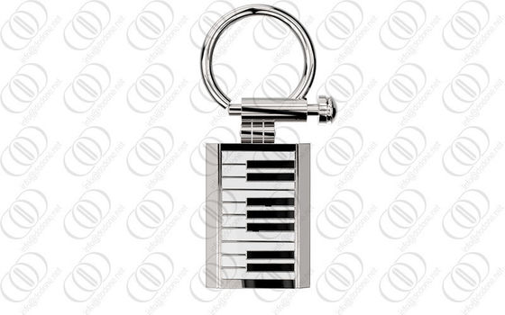 Edelstahl 316L Keychain-Schlüssel-Halter mit Klavier-Tastatur-Entwurf