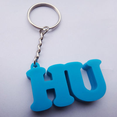 Alphabet geformtes weiches PVC Keychain für Festival-Logo-Stich
