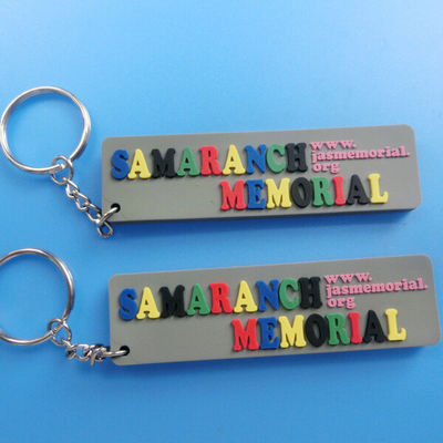Alphabet geformtes weiches PVC Keychain für Festival-Logo-Stich