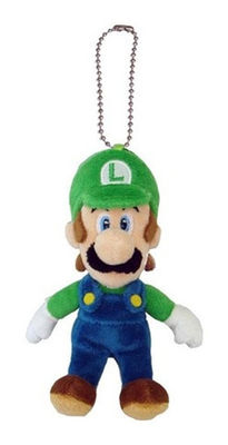 Blaues und grünes Super-Mario-Plüsch Keychain-Plüschtier-Rucksack-Klipp