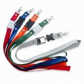 Abzugsleinen-Plastik-/Polyester USB-Flash-Speicher mit kundengebundenem Logo-Drucken