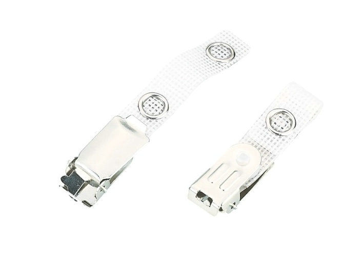 Identifikations-Karte Spitze des Bürositzung Metall-PET-leichten Schlages, Namensschild Halter-Klipp mit verstärktem PVC-Bügel 30287